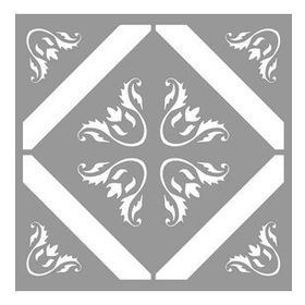Artikel Karo Dawan 30x30 cm Fayans Duvar Mobilya Stencil Boyama Şablonu