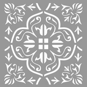 Artikel Karo Echoes 30x30 cm Fayans Duvar Mobilya Stencil Boyama Şablonu