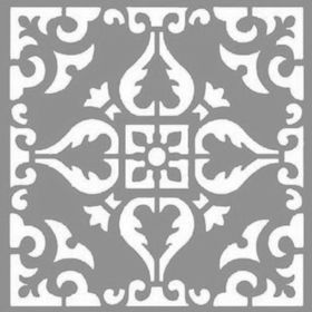 Artikel Karo Lavender 30x30 cm Fayans Duvar Mobilya Stencil Boyama Şablonu