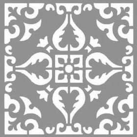 Artikel Karo Lavender 30x30 cm Fayans Duvar Mobilya Stencil Boyama Şablonu