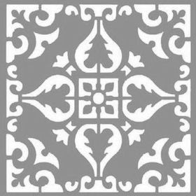Artikel Karo Lavender 30x30 cm Fayans Duvar Mobilya Stencil Boyama Şablonu