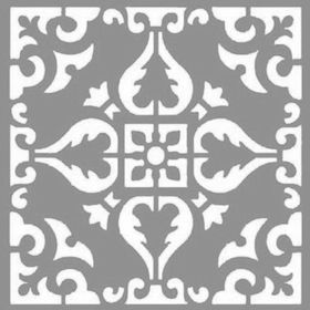 Artikel Karo Lavender 30x30 cm Fayans Duvar Mobilya Stencil Boyama Şablonu