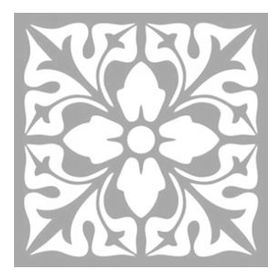 Artikel Karo Motif Stencil Boyama Şablonu