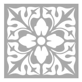 Artikel Karo Motif Stencil Boyama Şablonu