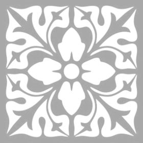 Artikel Karo Motif Stencil Boyama Şablonu
