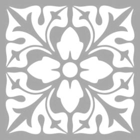 Artikel Karo Motif Stencil Boyama Şablonu