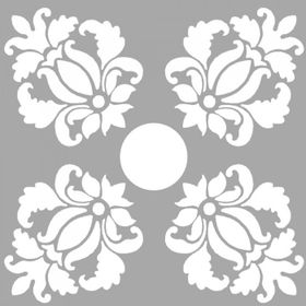 Artikel Karo Taç Çiçek Stencil Boyama Şablonu