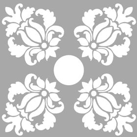 Artikel Karo Taç Çiçek Stencil Boyama Şablonu