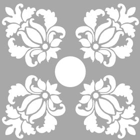 Artikel Karo Taç Çiçek Stencil Boyama Şablonu
