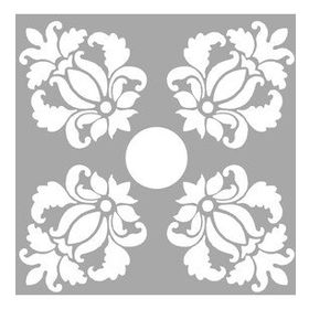 Artikel Karo Taç Çiçek Stencil Boyama Şablonu