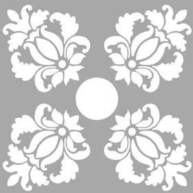 Artikel Karo Taç Çiçek Stencil Boyama Şablonu