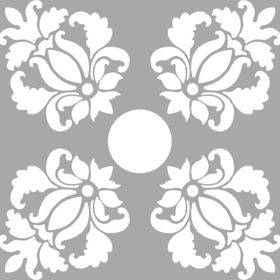 Artikel Karo Taç Çiçek Stencil Boyama Şablonu