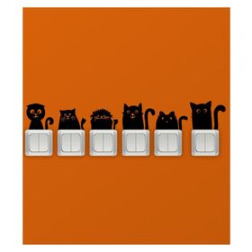 Artikel Kediler 1 Priz Duvar Stickerı