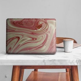 Artikel Kırmızı Soyut Ebruli Notebook Sticker