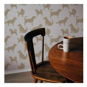 Artikel Köpekler 30x30 cm Fayans Duvar Mobilya Stencil Boyama Şablonu