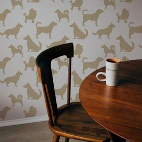 Artikel Köpekler 30x30 cm Fayans Duvar Mobilya Stencil Boyama Şablonu