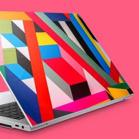 Artikel Kübik Renkli Desen Notebook Sticker