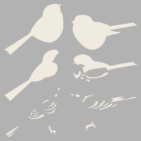 Artikel Kuş Stencil Boyama Şablonu