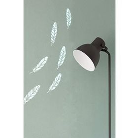 Artikel Kuş Tüyleri Desen 30x30 cm Fayans Duvar Mobilya Stencil Boyama Şablonu