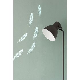 Artikel Kuş Tüyleri Desen 30x30 cm Fayans Duvar Mobilya Stencil Boyama Şablonu