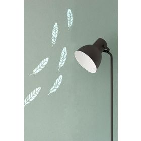 Artikel Kuş Tüyleri Desen 30x30 cm Fayans Duvar Mobilya Stencil Boyama Şablonu