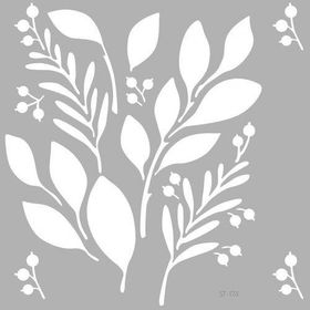 Artikel Kuşburnu 30x30 cm Fayans Duvar Mobilya Stencil Boyama Şablonu