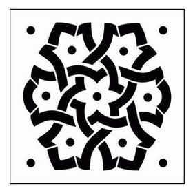 Artikel Lale Karo 30x30 cm Fayans Duvar Mobilya Stencil Boyama Şablonu