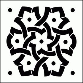 Artikel Lale Karo 30x30 cm Fayans Duvar Mobilya Stencil Boyama Şablonu