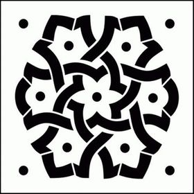 Artikel Lale Karo 30x30 cm Fayans Duvar Mobilya Stencil Boyama Şablonu