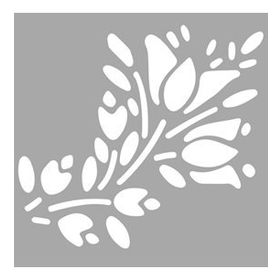 Artikel Lavinia Çiçek Motif 30x30 cm Fayans Duvar Mobilya Stencil Boyama Şablonu