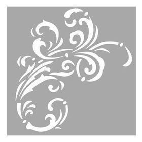 Artikel Leila Çiçek Motif 30x30 cm Fayans Duvar Mobilya Stencil Boyama Şablonu
