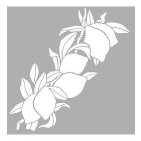 Artikel Lime Dal Motif 30x30 cm Fayans Duvar Mobilya Stencil Boyama Şablonu