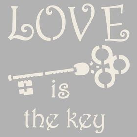 Artikel Love 30x30 cm Fayans Duvar Mobilya Stencil Boyama Şablonu
