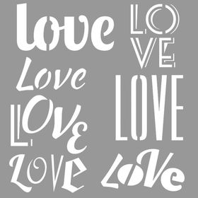 Artikel Love Kolaj 30x30 cm Duvar Fayans Mobilya Stencil Boyama Şablonu