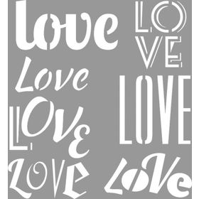 Artikel Love Kolaj 30x30 cm Duvar Fayans Mobilya Stencil Boyama Şablonu