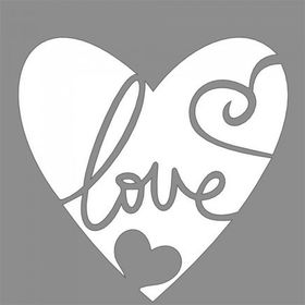 Artikel Love Sketch 30x30 cm Fayans Duvar Mobilya Stencil Boyama Şablonu