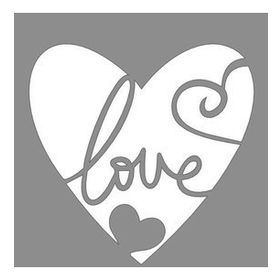 Artikel Love Sketch 30x30 cm Fayans Duvar Mobilya Stencil Boyama Şablonu