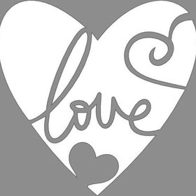 Artikel Love Sketch 30x30 cm Fayans Duvar Mobilya Stencil Boyama Şablonu