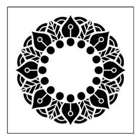 Artikel Mandala 11 30x30 cm Fayans Duvar Mobilya Stencil Boyama Şablonu