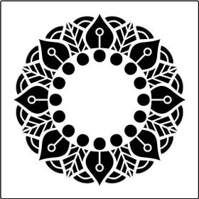 Artikel Mandala 11 30x30 cm Fayans Duvar Mobilya Stencil Boyama Şablonu