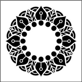 Artikel Mandala 11 30x30 cm Fayans Duvar Mobilya Stencil Boyama Şablonu