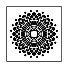Artikel Mandala 12 30x30 cm Fayans Duvar Mobilya Stencil Boyama Şablonu