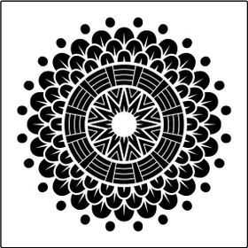 Artikel Mandala 12 30x30 cm Fayans Duvar Mobilya Stencil Boyama Şablonu