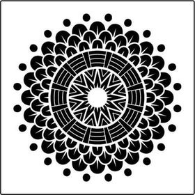 Artikel Mandala 12 30x30 cm Fayans Duvar Mobilya Stencil Boyama Şablonu