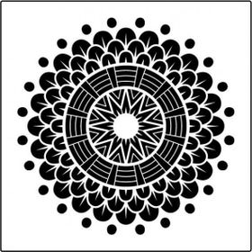 Artikel Mandala 12 30x30 cm Fayans Duvar Mobilya Stencil Boyama Şablonu