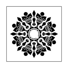 Artikel Mandala 14 30x30 cm Fayans Duvar Mobilya Stencil Boyama Şablonu