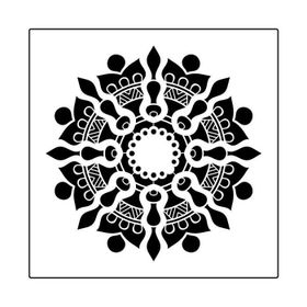 Artikel Mandala 14 30x30 cm Fayans Duvar Mobilya Stencil Boyama Şablonu