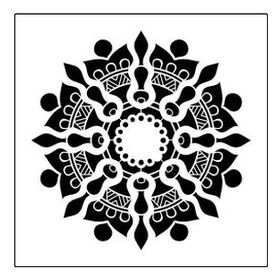 Artikel Mandala 14 30x30 cm Fayans Duvar Mobilya Stencil Boyama Şablonu