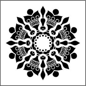 Artikel Mandala 14 30x30 cm Fayans Duvar Mobilya Stencil Boyama Şablonu