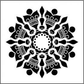 Artikel Mandala 14 30x30 cm Fayans Duvar Mobilya Stencil Boyama Şablonu